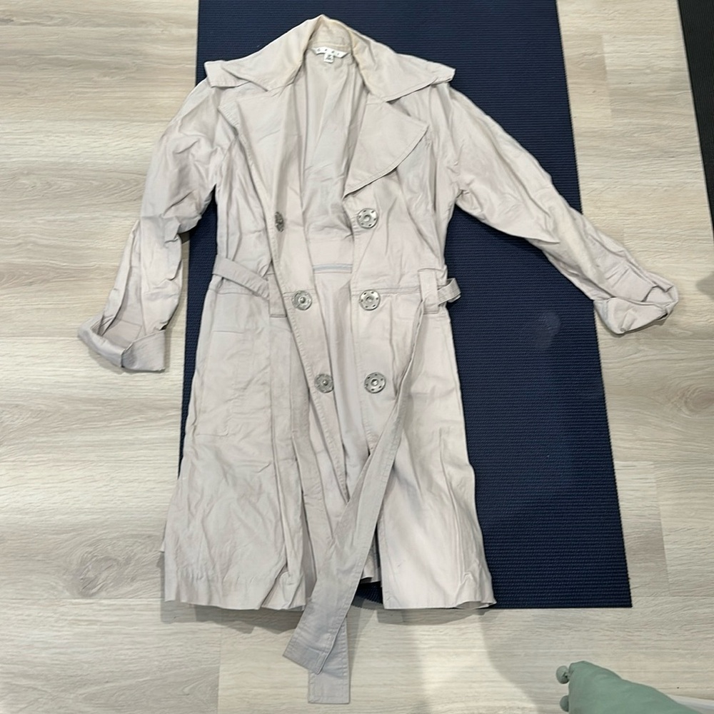 Cabi gray trench coat